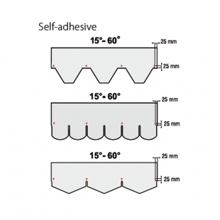 Nailing location IKO self-adhesive roof shingles 15°-60°