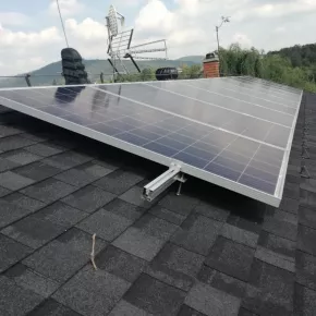 Aluminum profiles PV on shingles roof
