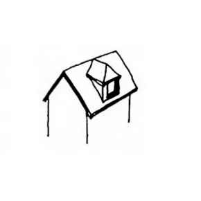 Drawing hipped dormer