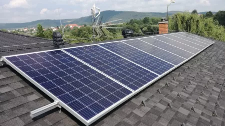 Solar panels on Cambridge roof